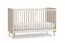 Babyzimmer Gitterbett / Babybett | Farbe: Beige | Liegefläche: 70 x 140 cm | ABS-Kante | umbau bar auf ein kleines Bett | Beine: Gold | Kinderzimmer