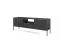 TV-Unterschrank mit einer Schublade Worthing 42, Farbe: Schwarz / Gold - Abmessungen: 56 x 154 x 39 cm (H x B x T)