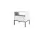 Nachtkommode Worthing 30, Farbe: Weiß / Schwarz / Gold - Abmessungen: 56 x 54 x 39 cm (H x B x T)