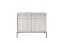 Schlichte Kommode mit zwei Schubladen Worthing 50, Farbe: Grau / Schwarz / Gold - Abmessungen: 83 x 104 x 39 cm (H x B x T)