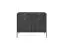 Kommode mit zwei Türen Worthing 36, Farbe: Schwarz / Gold - Abmessungen: 83 x 104 x 39 cm (H x B x T)