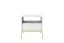 Moderne Nachtkommode Worthing 31, Farbe: Weiß / Gold - Abmessungen: 56 x 54 x 39 cm (H x B x T)