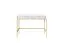 Schlichter Schreibtisch Worthing 35, Farbe: Weiß / Gold - Abmessungen: 78 x 104 x 50 cm (H x B x T)