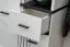 Garderobe | inkl. Sitzkissen | Spiegel | Farbe: Kaschmir / Schwarz | 4 Haken | gepolstertes Paneel | Maße: 210 x 32 x 203 cm | Kleiderschrank | 3 Schubladen