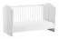 Babyzimmer Gitterbett / Babybett | Farbe: Weiß | Liegefläche: 70 x 140 cm | ABS-Kantenschutz | Kinderzimmer | einfaches Design | inkl. Lattenrost