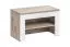Moderne Garderobe mit Sitzkissen Sviland 02, Farbe: Eiche Wellington / Weiß - Abmessungen: 200 x 100 x 35 cm (H x B x T), mit LED-Beleuchtung
