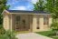 Ferienhaus F17 inkl. Fußboden | 14,9 m² | 70 mm Blockbohlen | Naturbelassen | mit Isolierverglasung