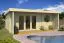Ferienhaus F26 mit Terrasse u. Bullaugen-Fenster | 22,62 m² | 70 mm Blockbohlen | Naturbelassen | inkl. Fußboden & Isolierverglasung