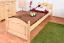 Kinderbett / Jugendbett Kiefer massiv Vollholz natur 82, inkl. Lattenrost - 80 x 200 cm (B x L)
