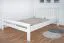 "Easy Premium Line" Doppelbett K8 in Überlänge 160 x 220 cm, Buche Vollholz massiv weiß lackiert