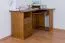Schreibtisch Kiefer massiv Vollholz Eichefarben Rustikal Junco 185 - Abmessungen: 74 x 138 x 83 cm (H x B x T)