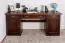 Schreibtisch Kiefer massiv Vollholz Walnussfarben Pipilo 19 - Abmessungen: 78 x 182 x 54 cm (H x B x T)