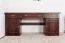 Schreibtisch Kiefer massiv Vollholz Walnussfarben Pipilo 19 - Abmessungen: 78 x 182 x 54 cm (H x B x T)