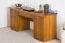 Schreibtisch Kiefer massiv Vollholz Eichefarben Rustikal Pipilo 19 - Abmessungen: 78 x 182 x 54 cm (H x B x T)