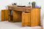 Schreibtisch Kiefer massiv Vollholz Eichefarben Rustikal Pipilo 19 - Abmessungen: 78 x 182 x 54 cm (H x B x T)