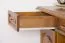 Schreibtisch Kiefer massiv Vollholz Eichefarben Rustikal Pipilo 19 - Abmessungen: 78 x 182 x 54 cm (H x B x T)