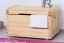 Truhe Kiefer massiv Vollholz natur 006 – Abmessungen: 58 x 94 x 55,5 cm (H x B x T)