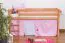 Kinderbett Hochbett Andi Buche Vollholz massiv natur inkl. Rollrost - 90 x 200 cm