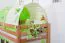 Kinderbett Hochbett Andi Buche Vollholz massiv natur inkl. Rollrost - 90 x 200 cm