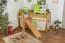Kinderbett Hochbett Samuel Buche Vollholz massiv mit Rutsche natur inkl. Rollrost - 90 x 200 cm