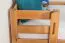 Kinderbett Hochbett Samuel Buche Vollholz massiv mit Rutsche natur inkl. Rollrost - 90 x 200 cm