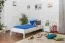 Kinderbett / Jugendbett massives Kiefernholz, inklusive Lattenrost weiß lackiert, Maße: 90 x 200 cm