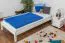 Kinderbett / Jugendbett massives Kiefernholz, inklusive Lattenrost weiß lackiert, Maße: 90 x 200 cm