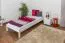 Kinderbett / Jugendbett massives Kiefernholz, inklusive Lattenrost weiß lackiert, Maße: 90 x 200 cm