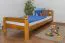 Kinderbett / Jugendbett Kiefer Vollholz massiv Eichefarben A6, inkl. Lattenrost - Abmessung 90 x 200 cm