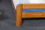 Doppelbett / Gästebett Kiefer Vollholz massiv Eichefarben A6, inkl. Lattenrost - Abmessung 160 x 200 cm
