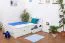 Kinderbett / Jugendbett "Easy Premium Line" K2 inkl. 2 Schubladen und 2 Abdeckblenden, 90 x 200 cm Buche Vollholz massiv weiß lackiert