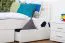 Kinderbett / Jugendbett "Easy Premium Line" K2 inkl. 2 Schubladen und 2 Abdeckblenden, 90 x 200 cm Buche Vollholz massiv weiß lackiert