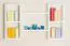 Hängeregal, Wandregal, Bücherregal - 108 cm breit, Kiefer Massivholz, Farbe: Weiß