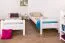 Etagenbett für Erwachsene "Easy Premium Line" K18/n, Kopfteil mit Löchern, Buche Vollholz massiv Weiß - 90 x 200 cm, (L x B) teilbar