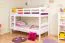 Etagenbett / Stockbett "Easy Premium Line" K17/n, Buche Vollholz massiv Weiß, Liegefläche: 90 x 200 cm (B x L), teilbar