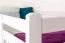 Etagenbett für Erwachsene "Easy Premium Line" K20/n, Kopf- und Fußteil gerade, Buche Vollholz massiv Weiß - 90 x 200 cm (B X L), teilbar