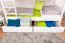 Etagenbett für Erwachsene "Easy Premium Line" K20/n inkl. 2 Schubladen und 2 Abdeckblenden, Kopf- und Fußteil gerade, Buche Vollholz massiv Weiß - Liegefläche: 90 x 200 cm, teilbar