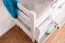 Etagenbett für Erwachsene "Easy Premium Line" K17/n inkl. 2 Schubladen und 2 Abdeckblenden, 90 x 200 cm (B x L) Buche Vollholz massiv weiß lackiert, teilbar