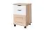 Rollcontainer Banjaran 36, Farbe: Sonoma Eiche / Weiß - Abmessungen: 66 x 45 x 40 cm (H x B x T)