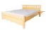 Jugendbett Kiefer massiv Vollholz natur 67, inkl. Lattenrost - Abmessung 160 x 200 cm