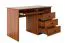 Schreibtisch Mojokerto 05, Farbe: Walnuss / Schwarz - Abmessungen: 77 x 120 x 60 cm (H x B x T)