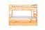 Etagenbett / Stockbett 90 x 200 cm für Kinder "Easy Premium Line" K17/n inkl. Liegeplatz und 2 Abdeckblenden, Buche Massivholz Natur lackiert, teilbar