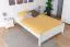 Schlafzimmer im Landhausstil Komplett - Set K Junco, 4-teilig, in Weiß, aus massivem Kiefernholz, Bett 120 x 200 cm, 2 Nachtkommoden, Kleiderschrank