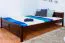 Jugendbett Kiefer massiv Vollholz Walnussfarben 77, inkl. Lattenrost - 160 x 200 cm (B x L)