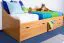 Jugendbett / Funktionsbett Kiefer massiv Vollholz Erlefarben 94, inkl. Lattenrost - 90 x 200 cm (B x L)