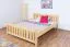 Doppelbett / Gästebett Kiefer massiv Vollholz natur 65, inkl. Lattenrost - 160 x 200 cm