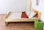 Doppelbett / Gästebett Kiefer massiv Vollholz natur 65, inkl. Lattenrost - 160 x 200 cm