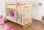 Kinderbett / Etagenbett Buche massiv Vollholz natur 119 – Liegeflächen: 90 x 200 cm (B x L)