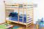 Kinderbett / Etagenbett Buche massiv Vollholz natur 119 – Liegeflächen: 90 x 200 cm (B x L)