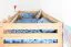 Kinderbett / Etagenbett Buche massiv Vollholz natur 119 – Liegeflächen: 90 x 200 cm (B x L)